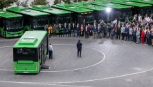 თბილისში ISUZU-ს მარკის 8-მეტრიანი ავტობუსები შემოვიდა